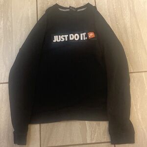 Nike Men's Just Do it Black Sweatshirt Medium